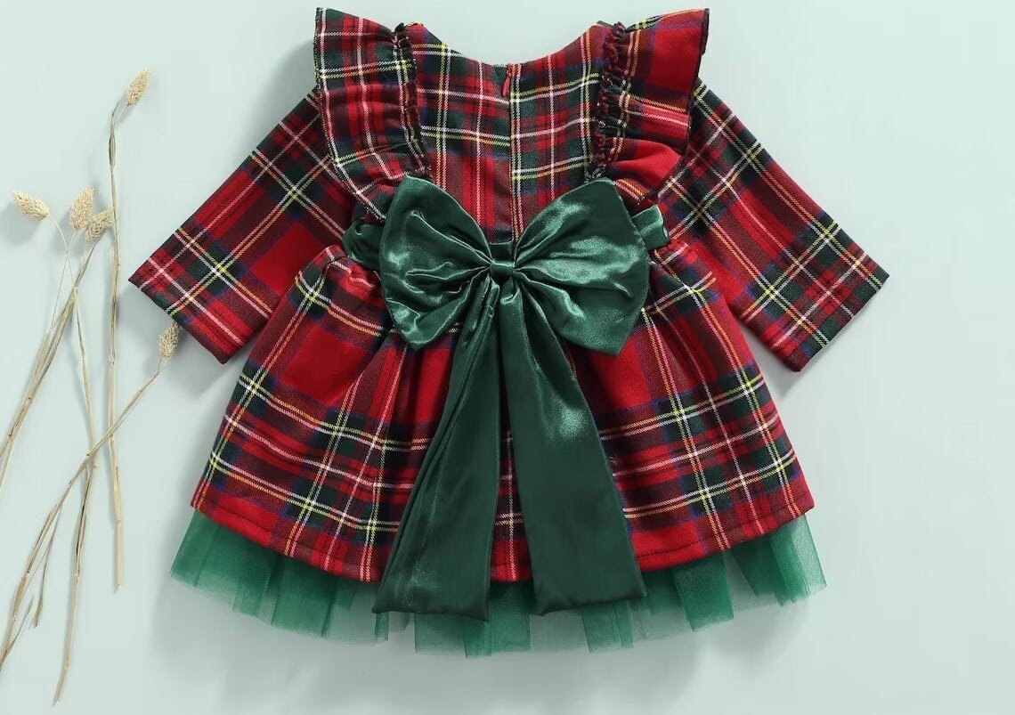 Vestido Laço Xadrez Vermelho