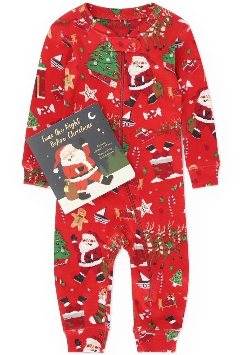 'Twas the Night Before Christmas Pijama de duas peças e livro