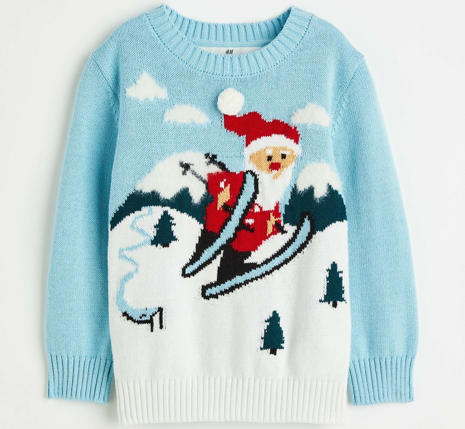 Suéter de Papai Noel com design interativo