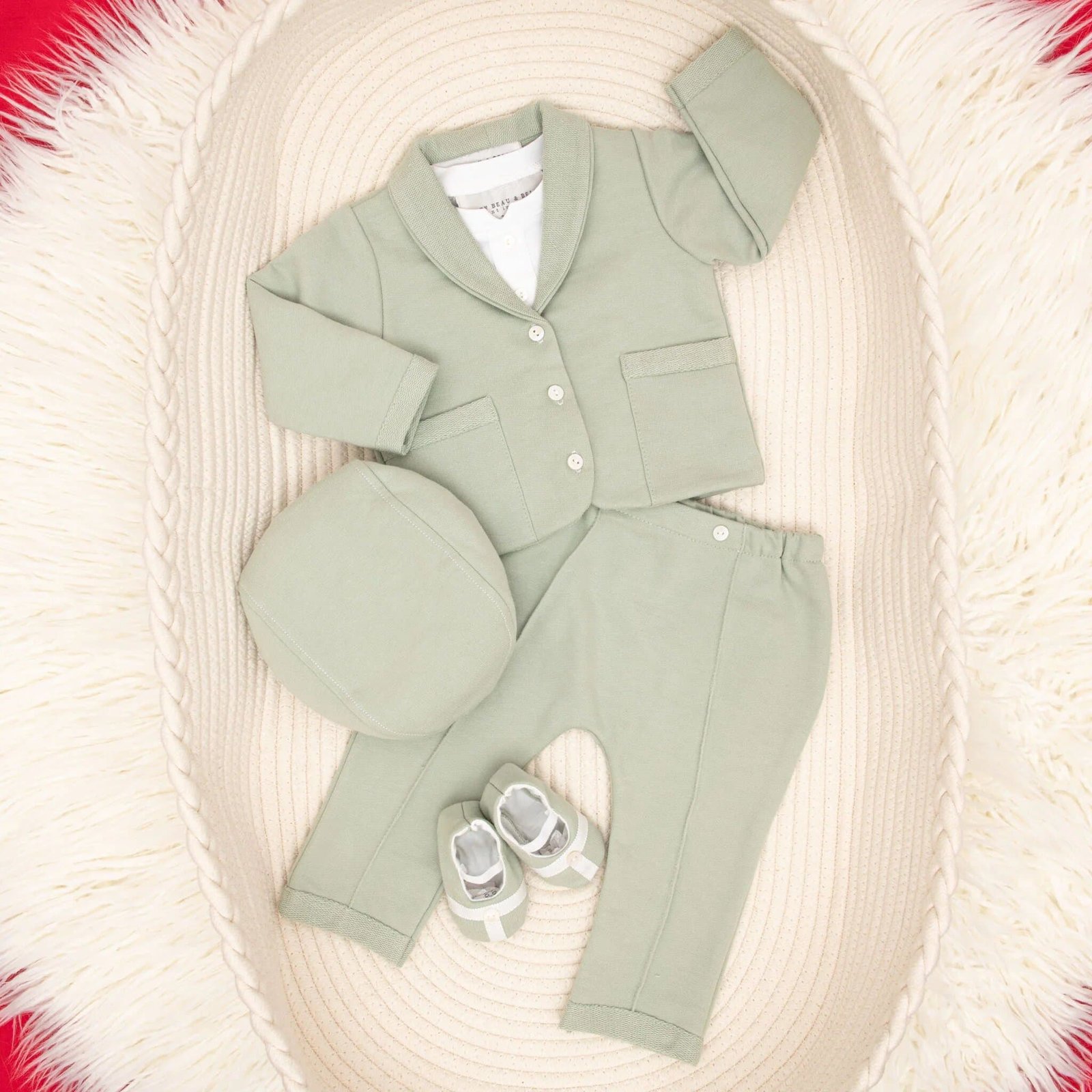 Conjunto de terno de Natal Sage