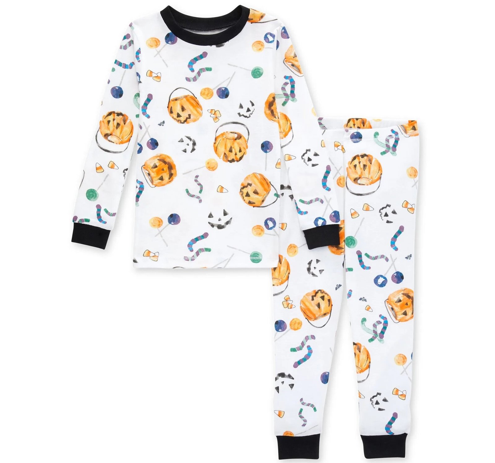 Burt's Bees Baby Trick or Treats Pijama de algodão orgânico combinando