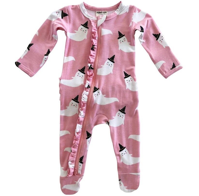SpearmintLOVE Pink Ghost com babados bidirecionais e zíper