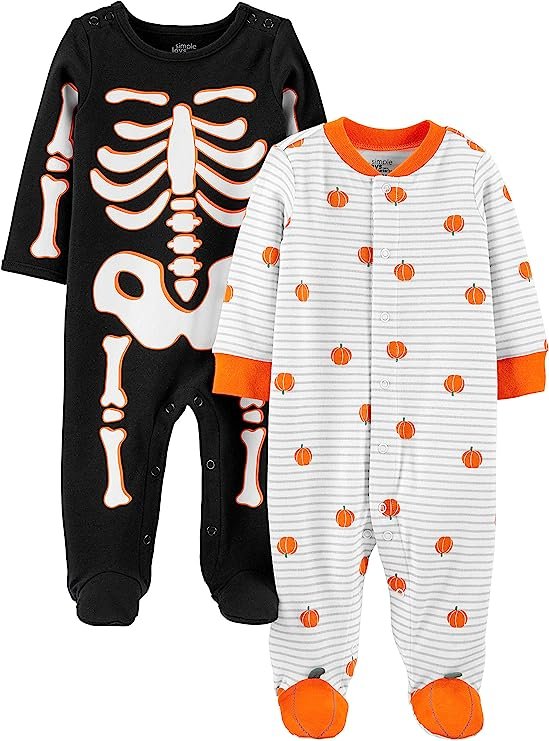 Simple Joys da Carter's Unissex Babies 'Halloween Cotton Snap Footed Sleep and Play