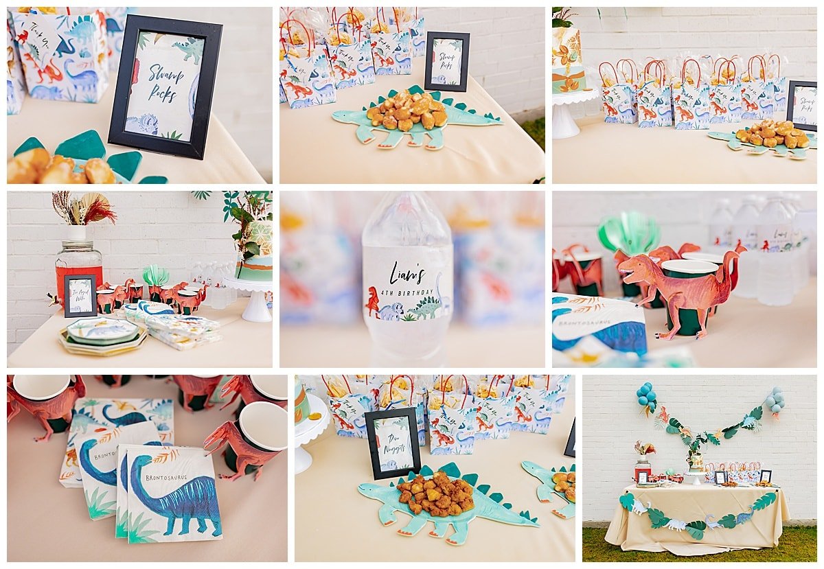 Decoração de festa de aniversário de dinossauro
