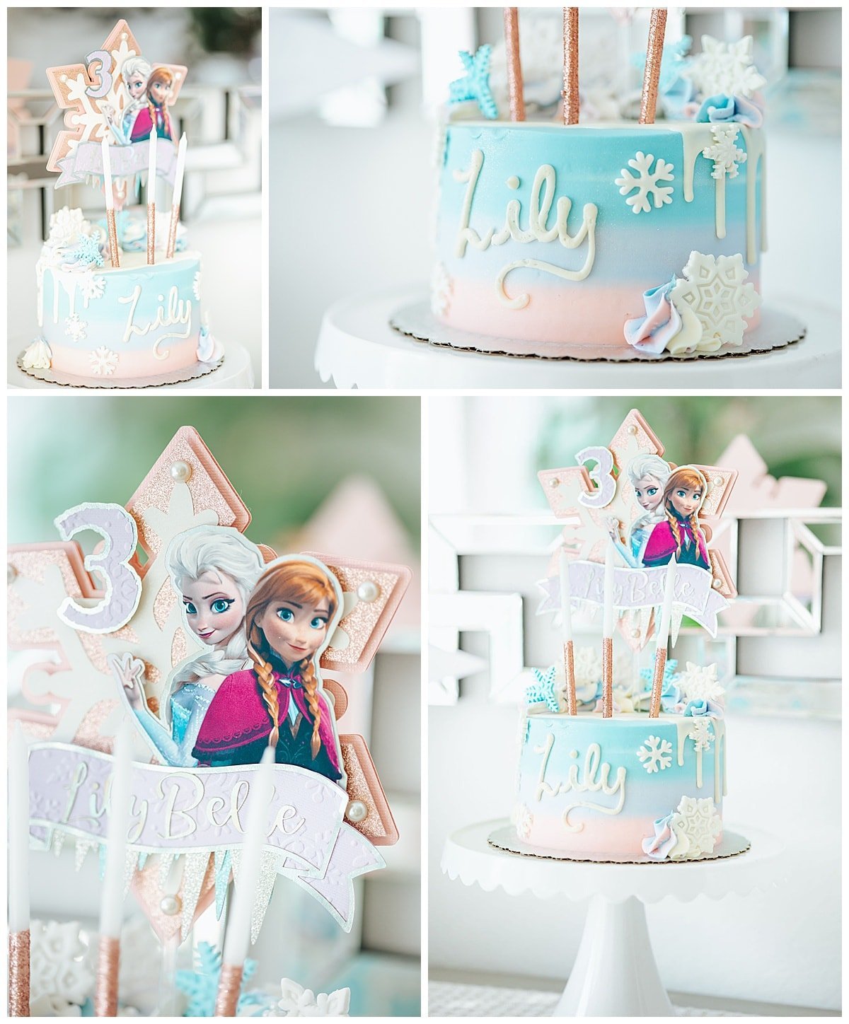 Bolo de aniversário de festa de aniversário congelado